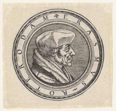 エラスムスの肖像 作： Hans Holbein (II)