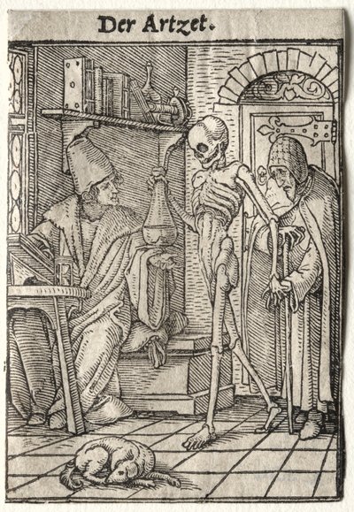 死のダンス：医者。 作： Hans Holbein