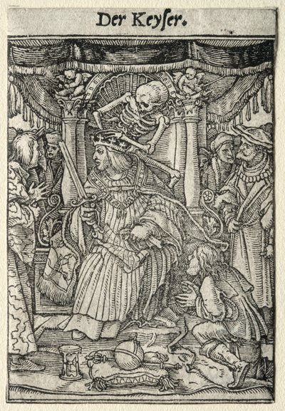 死の舞踏：皇帝 作： Hans Holbein