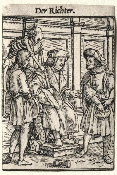 死の舞踏：裁判官 作： Hans Holbein