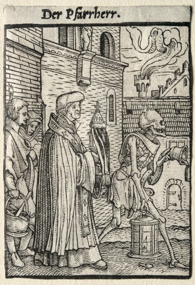 死のダンス：牧師。 作： Hans Holbein