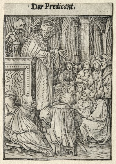 死のダンス: 説教者 作： Hans Holbein