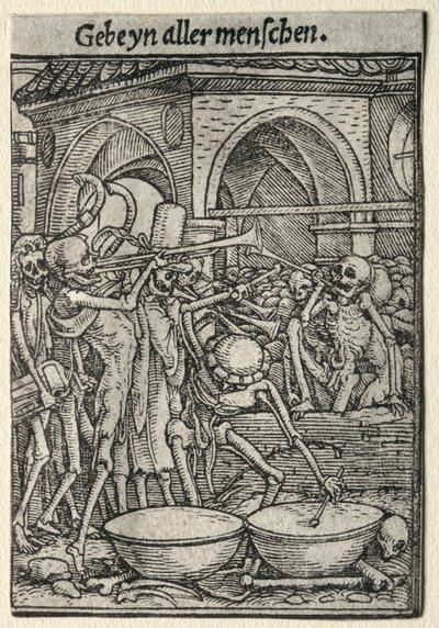 死のダンス: 死のトランペッター 作： Hans Holbein