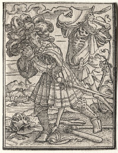 死のダンス：伯爵か伯爵。 作： Hans Holbein