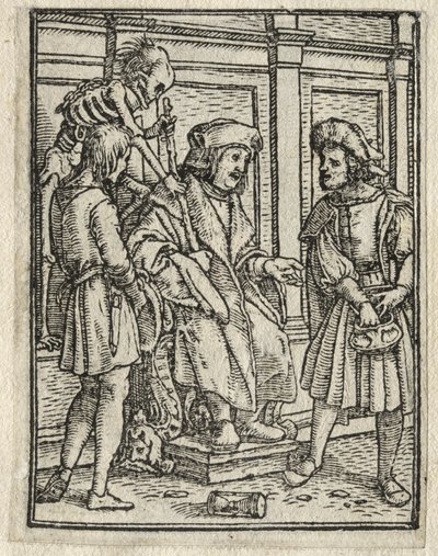 死の舞踏：裁判官 作： Hans Holbein