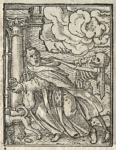 死のダンス：托鉢修道士。 修道女 作： Hans Holbein