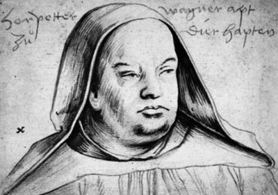 ティアーハウプテンの修道院長、ピーター ワーグナーの肖像 作： Hans Holbein d.Æ.