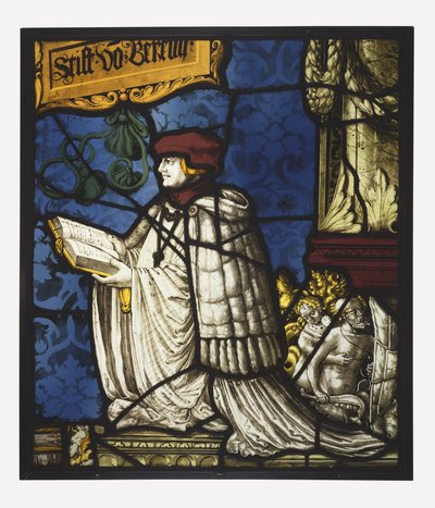 Premonstratensian Canon; c.1520（ポットメタルおよび無色のガラス、酸化塗料、銀の汚れ、鉛が来た） 作： Hans Holbein der Jüngere
