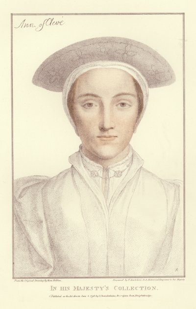 クリーブのアン（アクアチント） 作： Hans Holbein der Jüngere