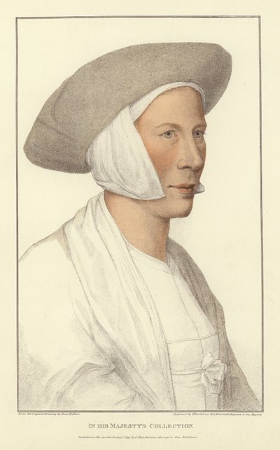 匿名の女性（アクアチント） 作： Hans Holbein der Jüngere