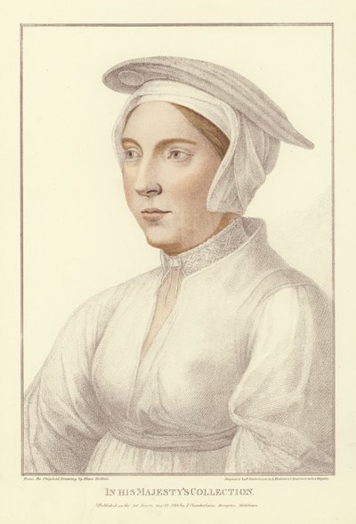 匿名の女性（アクアチント） 作： Hans Holbein der Jüngere