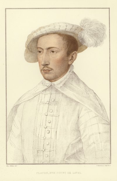 クロードXVII、ラヴァル伯爵（アクアチント） 作： Hans Holbein der Jüngere