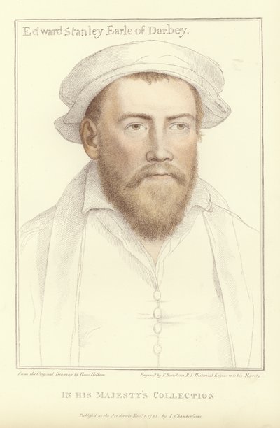 エドワード・スタンレー、ダービー伯爵（アクアチント） 作： Hans Holbein der Jüngere