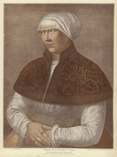 ハンス・ホルバイン（アクアチント）の妻エルスベス 作： Hans Holbein der Jüngere
