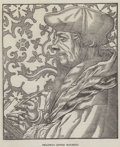 エラスムス 作： Hans Holbein der Jüngere