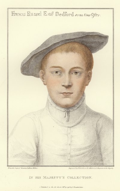 フランシスラッセル、ベッドフォード伯爵（アクアチント） 作： Hans Holbein der Jüngere