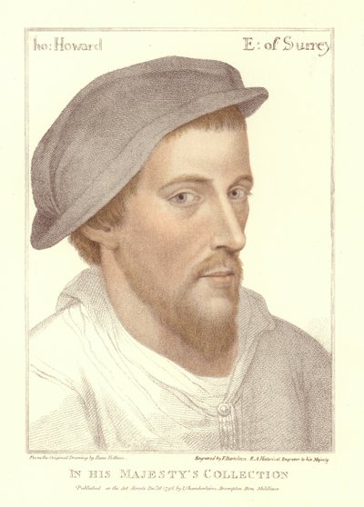 ヘンリーハワード、サリー伯爵（アクアチント） 作： Hans Holbein der Jüngere