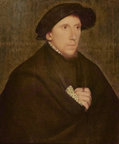 ヘンリーハワード、サリー伯爵、1542年頃（パネルに油とテンペラ） 作： Hans Holbein der Jüngere