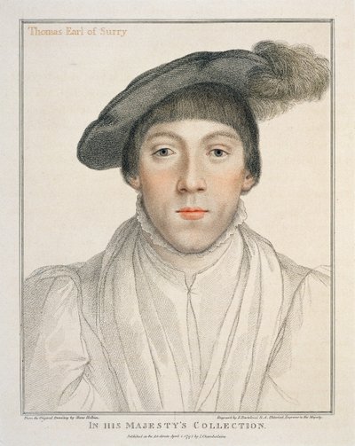 フランチェスコバルトロッツィによって彫刻されたサリー伯のヘンリーハワード、1795年 作： Hans Holbein der Jüngere