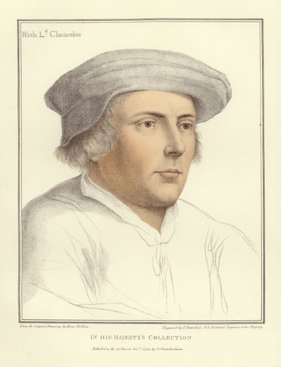 リッチ卿、チャンセラー卿（アクアチント） 作： Hans Holbein der Jüngere