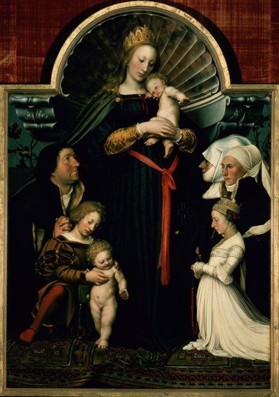 バーガーマイスターマイヤーのマドンナ 作： Hans Holbein der Jüngere
