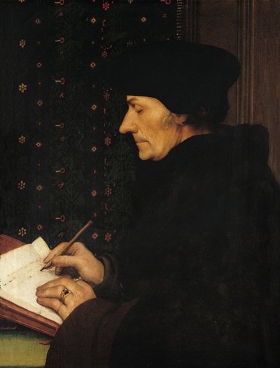 エラスムスの肖像 作： Hans Holbein der Jüngere