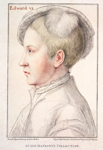 エドワード6世（1537-53）の肖像画、フランチェスコバルトロッツィ（1727-1815）1796 作： Hans Holbein der Jüngere
