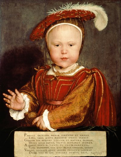 子供の頃のエドワード6世の肖像、1538年頃 作： Hans Holbein der Jüngere