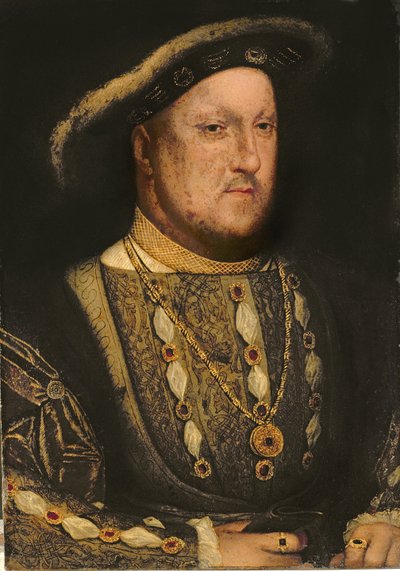 ヘンリー8世の肖像（1491-1547）c.1536（銅） 作： Hans Holbein der Jüngere