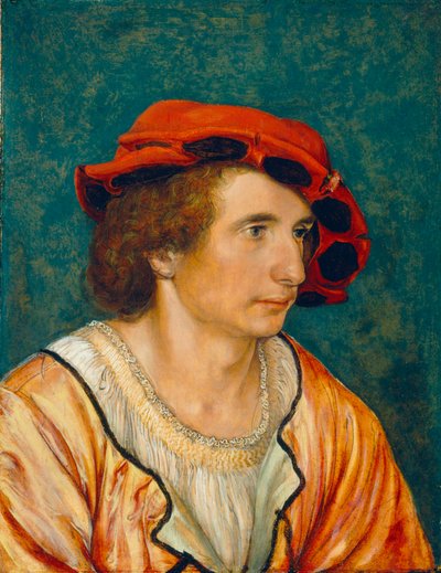 若い男の肖像、c.1520-1530 作： Hans Holbein der Jüngere