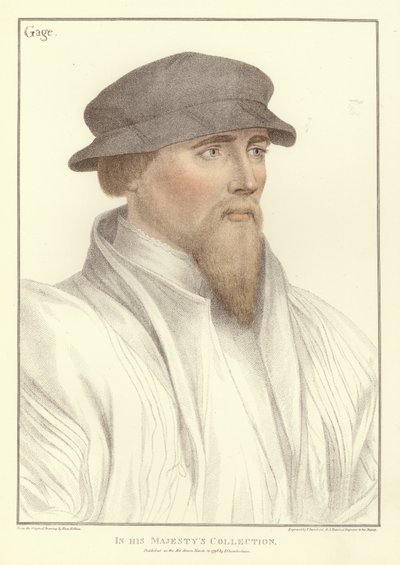ジョン・ゲージ卿（アクアチント） 作： Hans Holbein der Jüngere