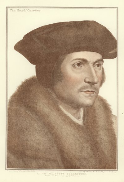 トーマス・モア卿（アクアチント） 作： Hans Holbein der Jüngere
