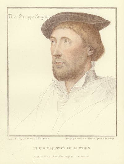 トーマス・ストレンジ卿（アクアチント） 作： Hans Holbein der Jüngere