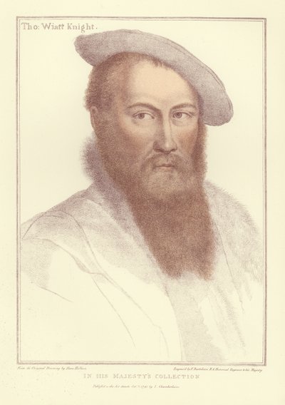 トーマス・ワイアット卿（アクアチント） 作： Hans Holbein der Jüngere