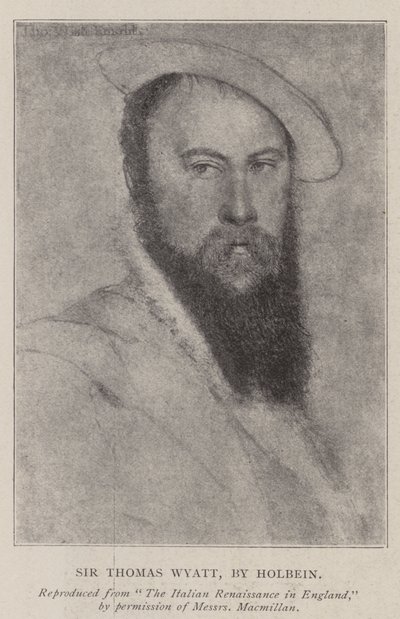 トーマス・ワイアット卿 作： Hans Holbein der Jüngere