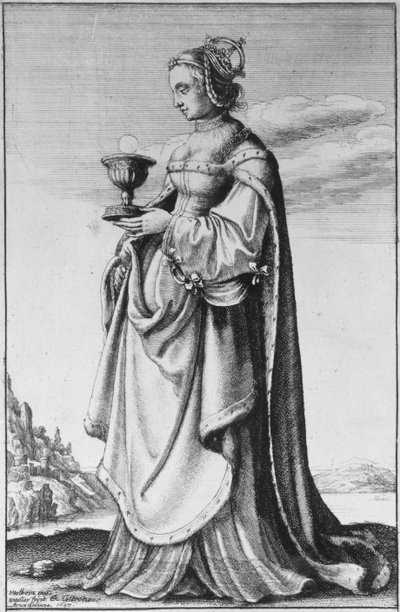 セントバーバラ、ヴァーツラフホラー作、1647年 作： Hans Holbein der Jüngere