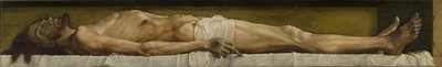 死んだキリスト、1511年（パネル上のテンペラ） 作： Hans Holbein der Jüngere