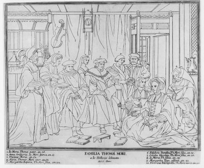 クリスチャン・ド・メッヘル（1737-1817）1787（131242を参照）によって彫刻されたトマス・モア（1478-1535）の家、イングランド首相 作： Hans Holbein der Jüngere
