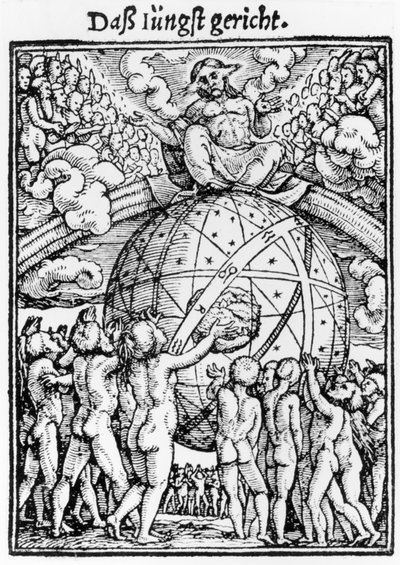 「死のダンス」からの最後の審判、ハンス・ラッツェルバーガーの彫刻、1538 作： Hans Holbein der Jüngere