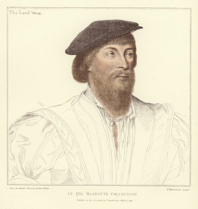 トーマス・ヴォー、ハローデンの二男爵ヴォー（アクアチント） 作： Hans Holbein der Jüngere
