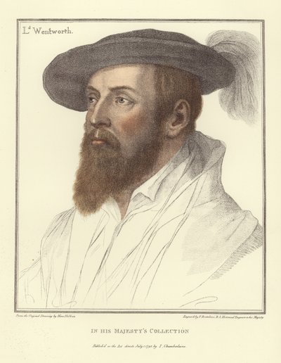 トーマス・ウェントワース、ロード・ウェントワース（アクアチント） 作： Hans Holbein der Jüngere