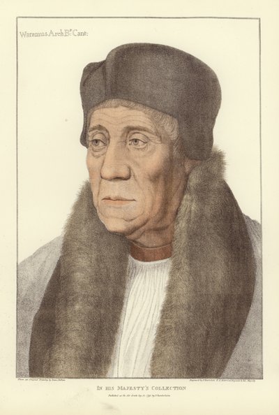 ウィリアム・ウォーハム、カンタベリー大司教（アクアチント） 作： Hans Holbein der Jüngere