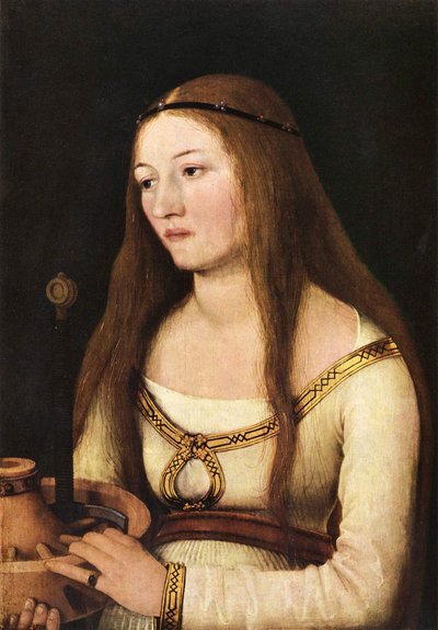 カタリーナ・シュヴァルツと彼女の名前の由来となった聖人の属性 作： Hans Holbein the Elder