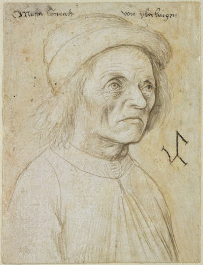 コンラッド・ヴルフェルの肖像（紙に銀色の鉛筆） 作： Hans Holbein the Elder