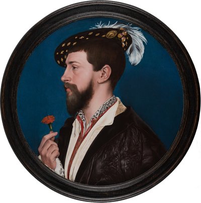 コーンウォールのサイモン・ジョージの肖像、1535-40年頃（ミクストメディア、オーク材） 作： Hans Holbein the Elder