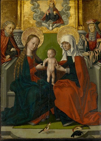 聖母子とヨセフ、ヨアヒム、父なる神と聖霊との聖アン 作： Hans Holbein the Elder