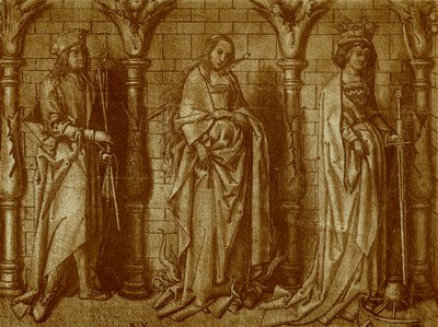 聖ウィリバルド、ルシア、カタリーナ 作： Hans Holbein the Elder