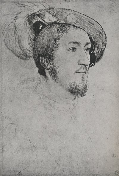 紳士：不明、c1532-1543 1945 作： Hans Holbein der Jüngere
