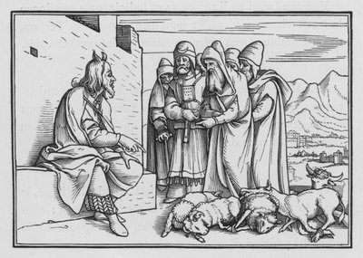 モーセのように起きる預言者、申命記XVIII、15 作： Hans Holbein der Jüngere