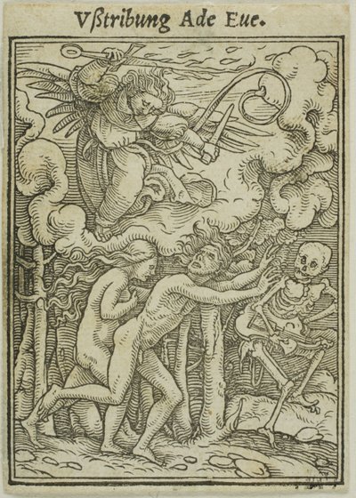 楽園を追われたアダムとイヴ 作： Hans Holbein the Younger